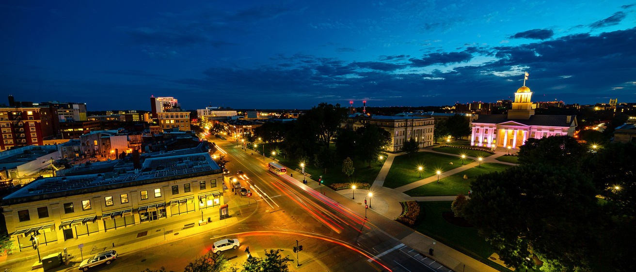Iowa City Downtown Night 